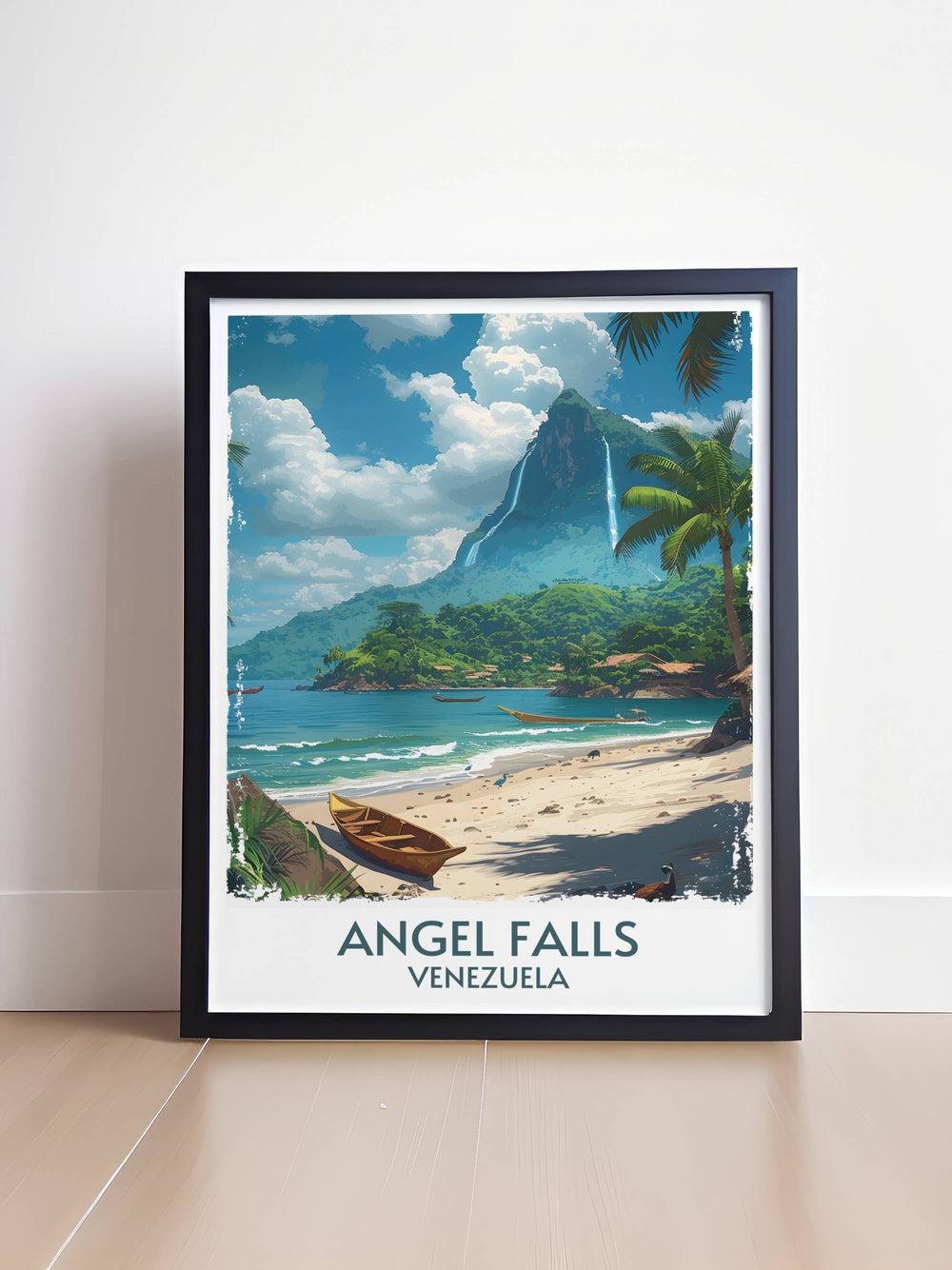 This Angel Falls Canaima National Park artwork brings a piece of Venezuela's wonders to your living space, combining art with adventure.