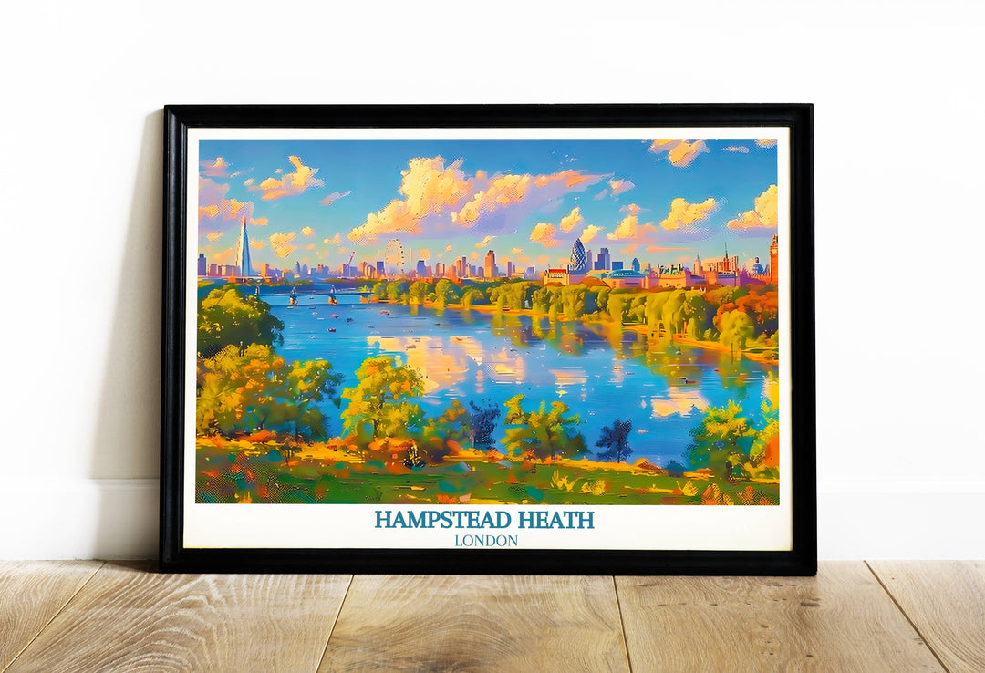Elegant Hampstead Heath home decor piece capturing the serene beauty of Londons natural landscapes, perfect for adding a touch of tranquility