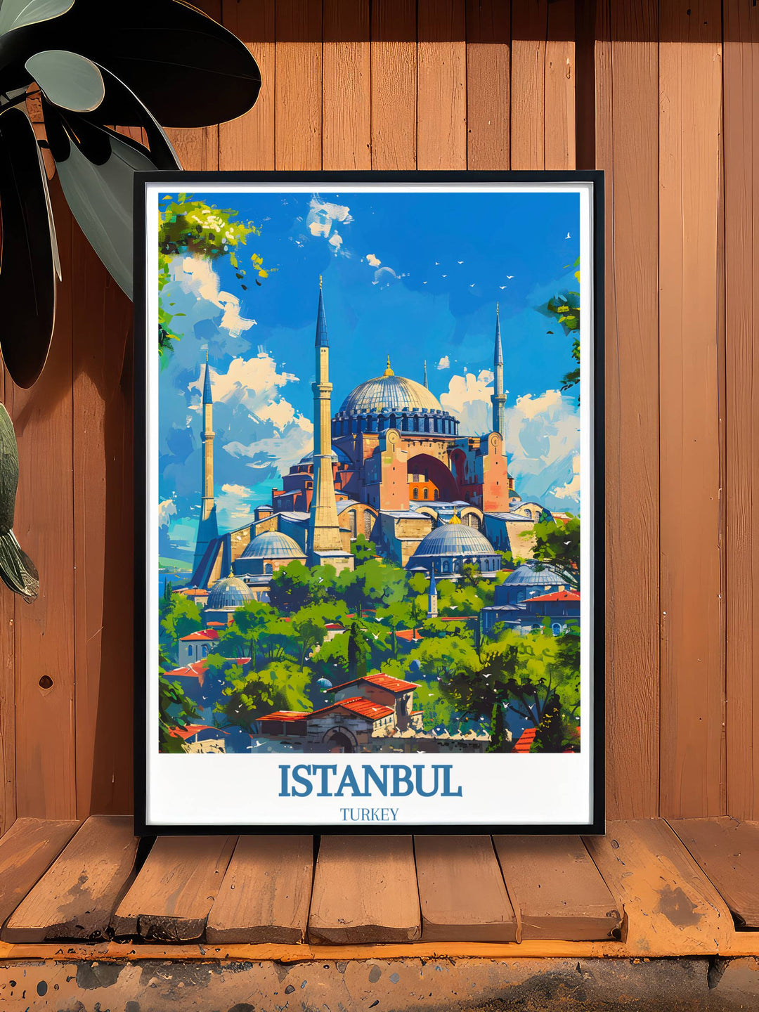 Turkey travel gift highlighting a panoramic view of the Hagia Sophia, perfect for enthusiasts of iconic landmarks and historical architecture.