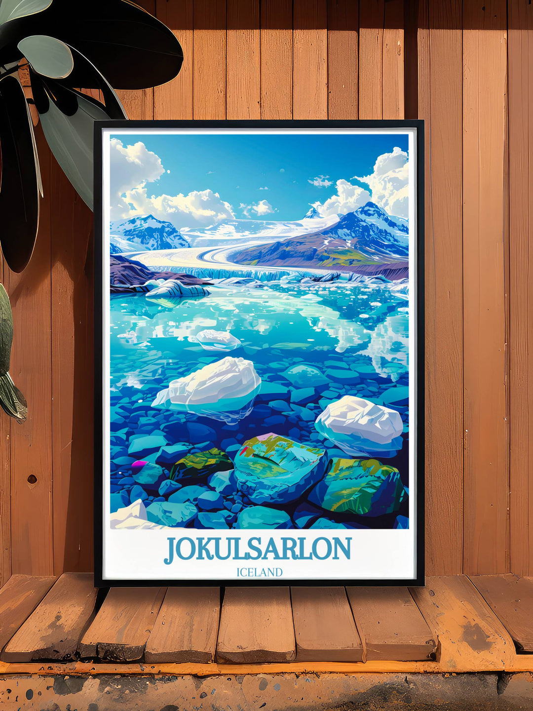 Jokulsarlon Lagoon wall art showcasing the majestic beauty of Iceland's wilderness, a timeless addition to any home