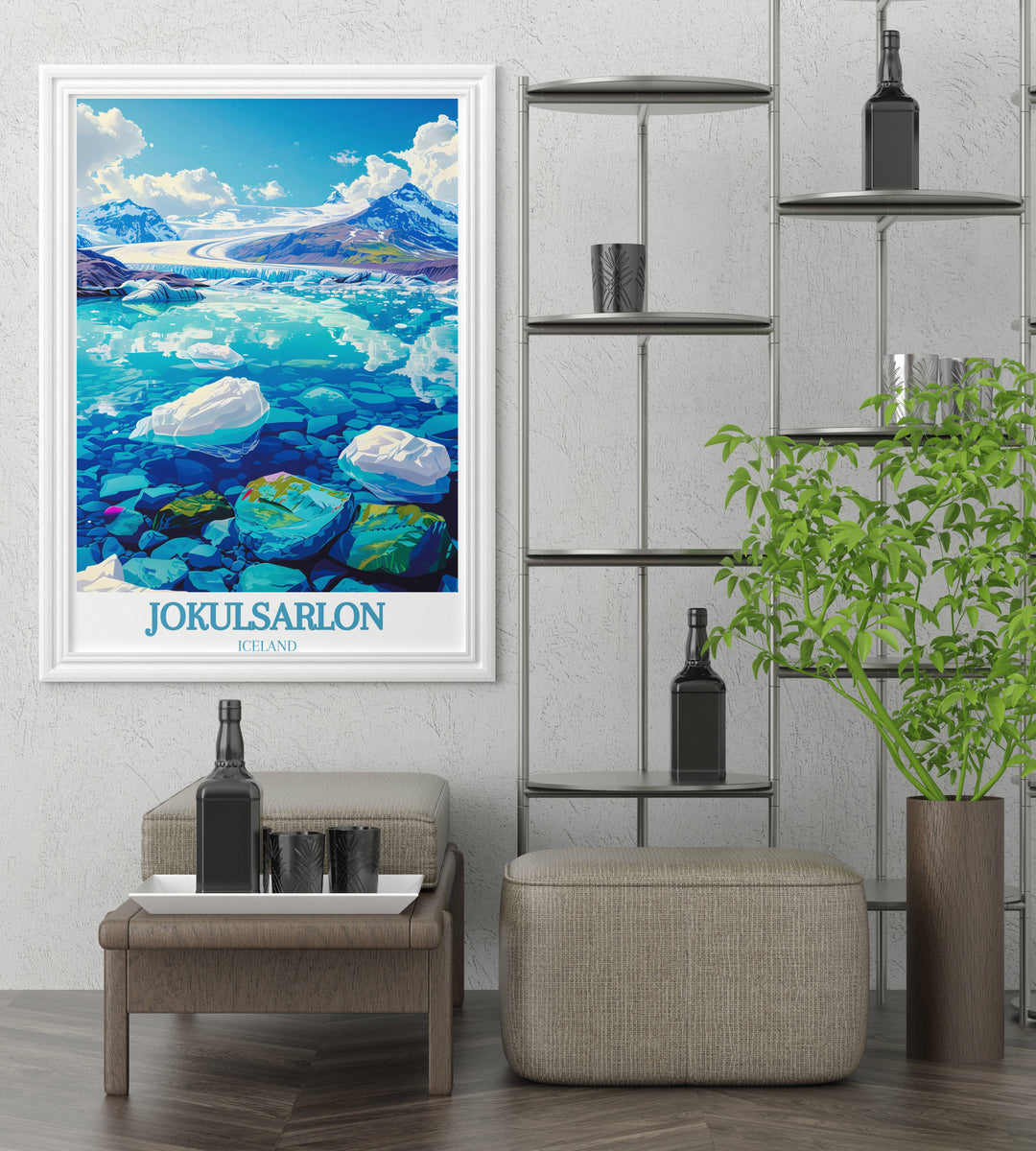 Gift the beauty of Iceland with this Jokulsarlon Glacier Lagoon print, perfect for nature enthusiasts.