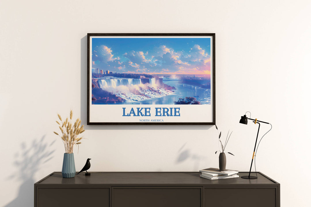 Wall art capturing the serene yet powerful essence of Lake Erie, ideal for those who love the Great Lakes region.