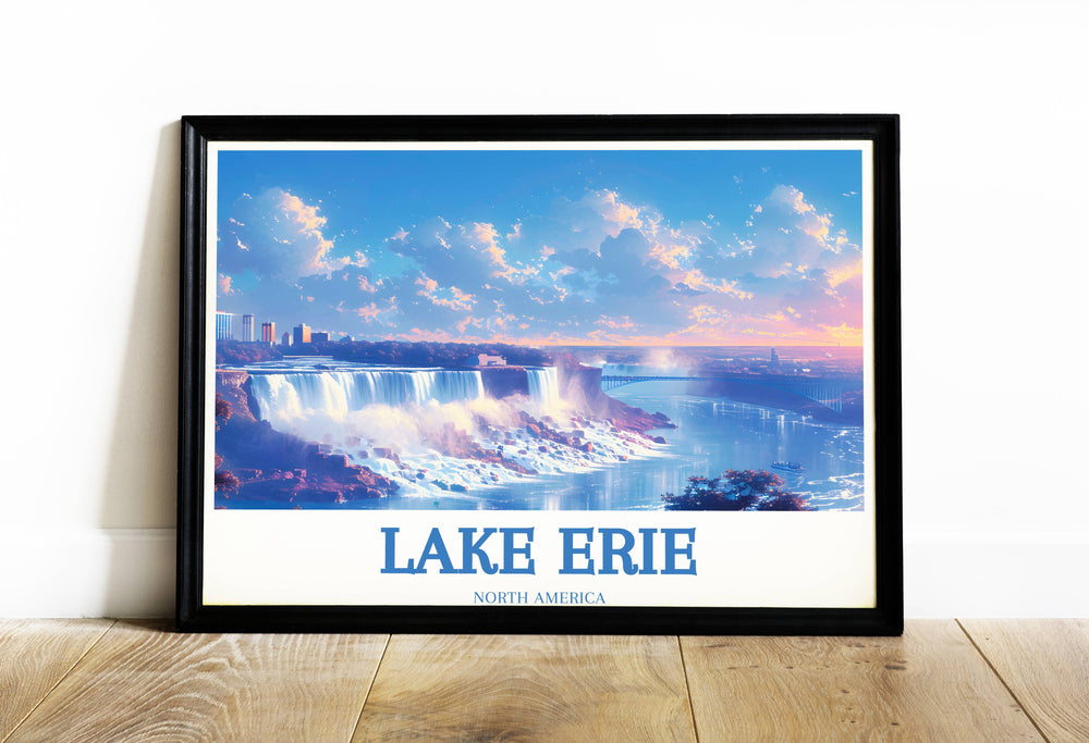 Modern wall decor featuring Lake Erie, perfect for adding a touch of natural dynamism to contemporary interiors.