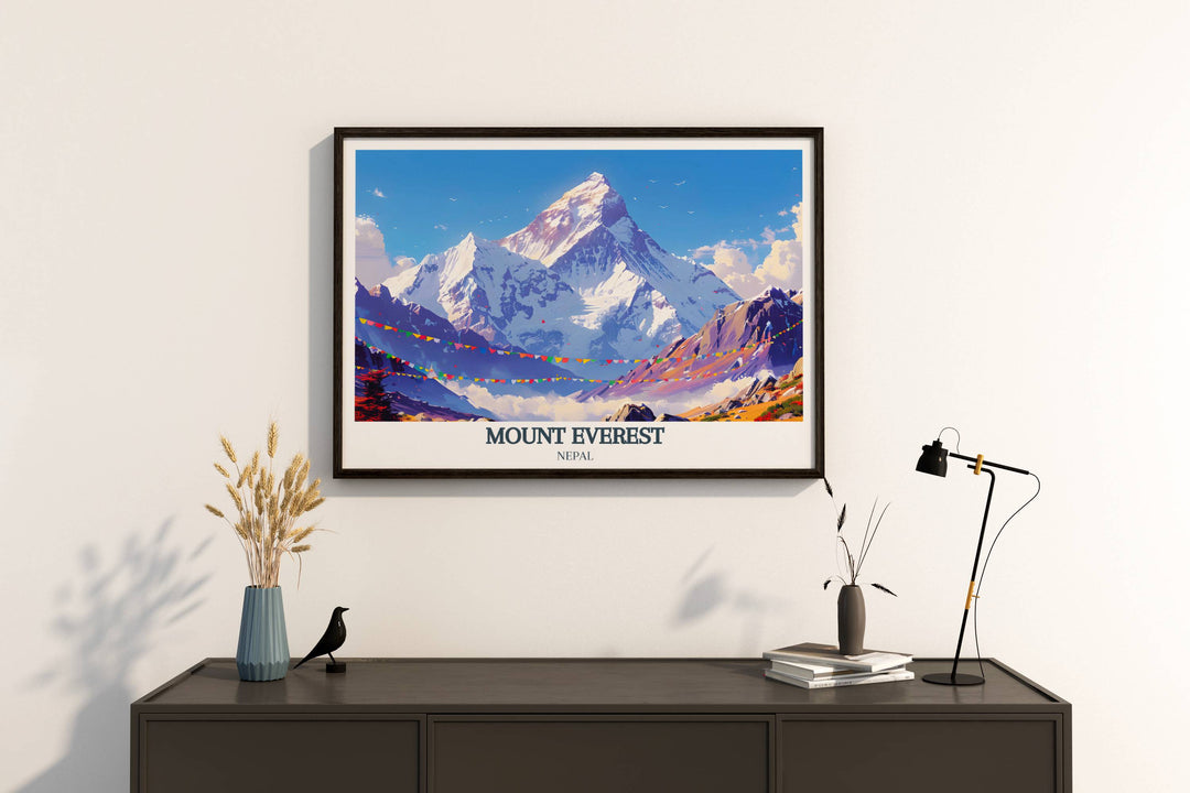 Modern wall decor of Kala Patthar showcasing the peak of Mount Everest, perfect for bringing the Himalayan spirit into your home.