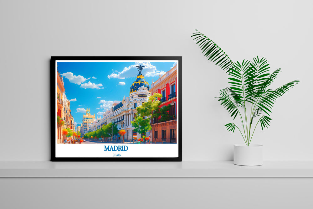 Home decor featuring Madrid street scenes, perfect for adding Spanish urban charm.