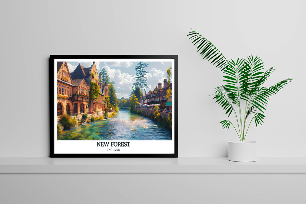 Framed artwork of Beaulieu River, emphasizing the calm flow and lush riverbanks.