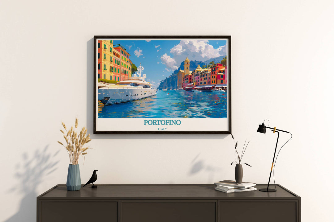 Portofino Modern Wall Decor captures the vibrant colors and serene harbor of this picturesque Italian village, bringing the essence of the Italian Riviera into your home.