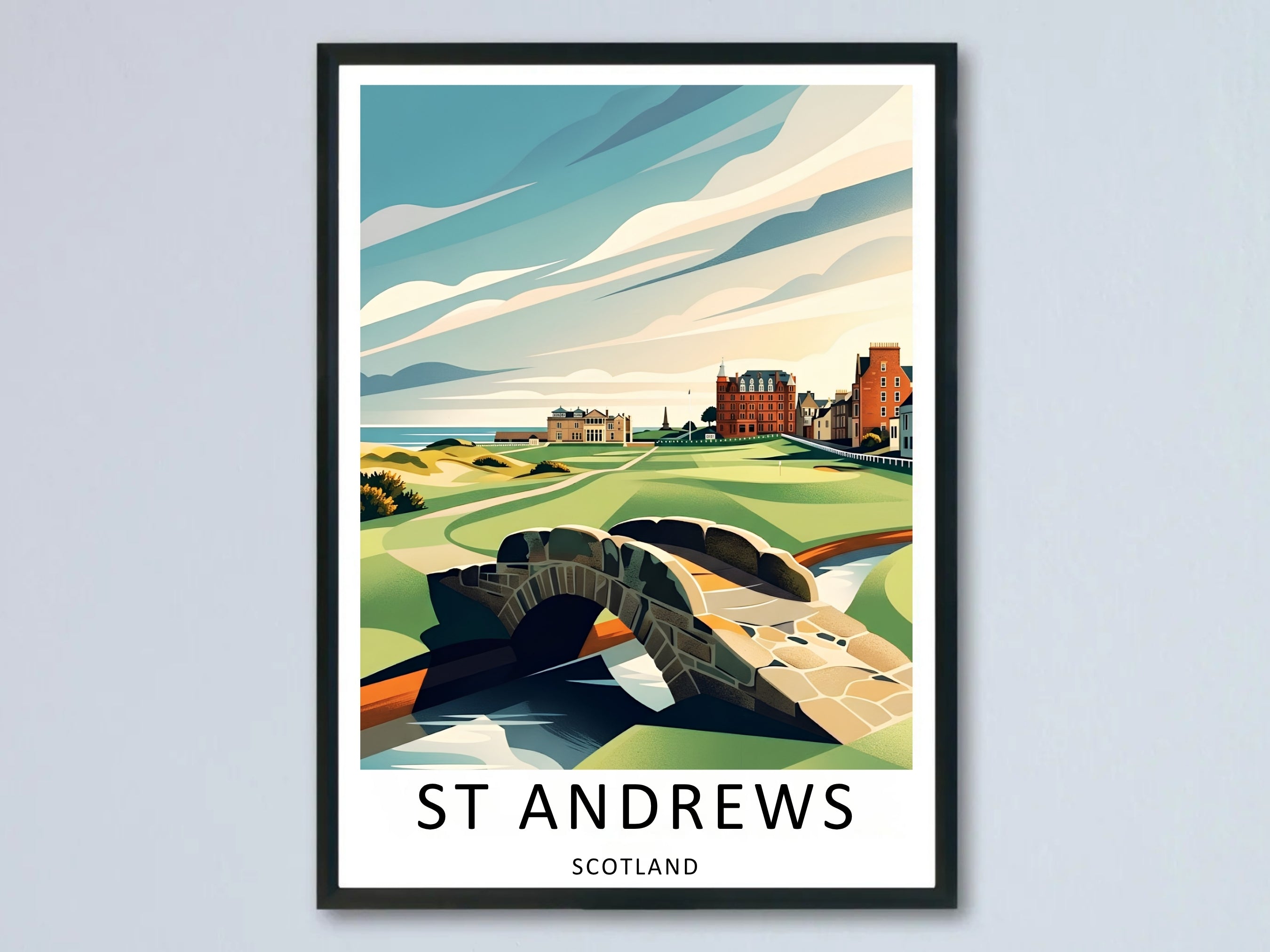 St Andrews Golf Print & Canvas Wall Art | MapYourDreams