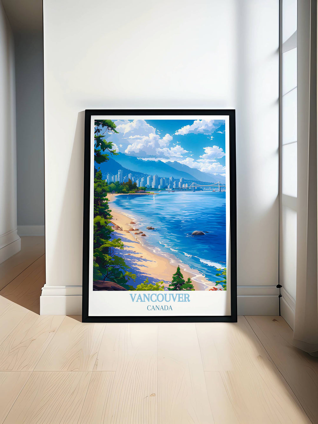 Vancouver modern wall decor showcasing the citys sleek urban landscapes and natural beauty. Perfect for adding sophistication to any home or office.