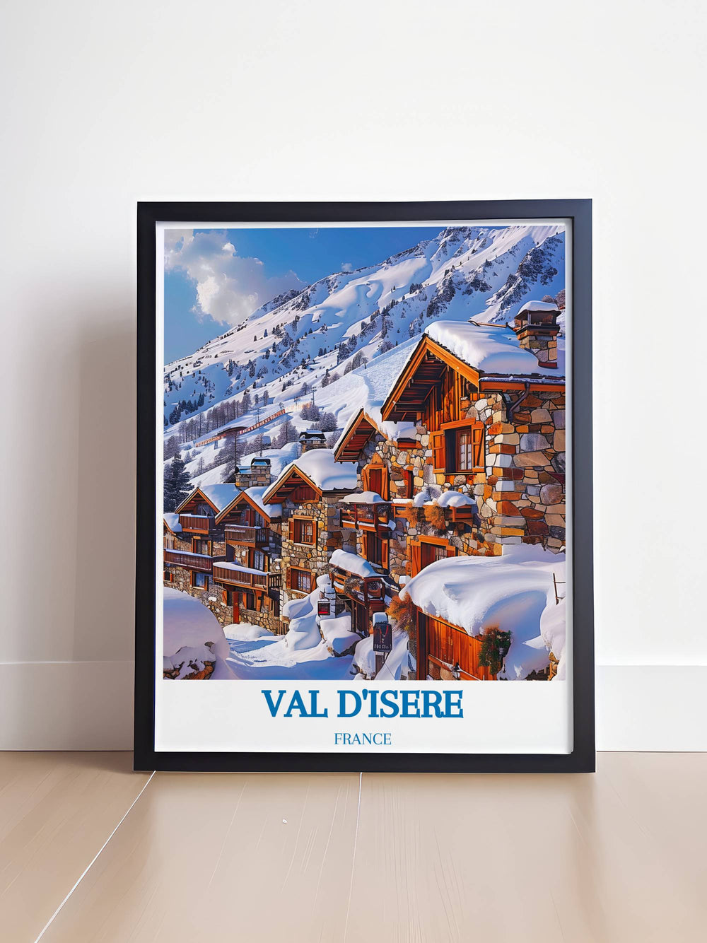Val dIsère le Fornet art print showcasing the serene beauty of one of Frances premier ski destinations. Ideal for adding a touch of adventure and elegance to your living space.