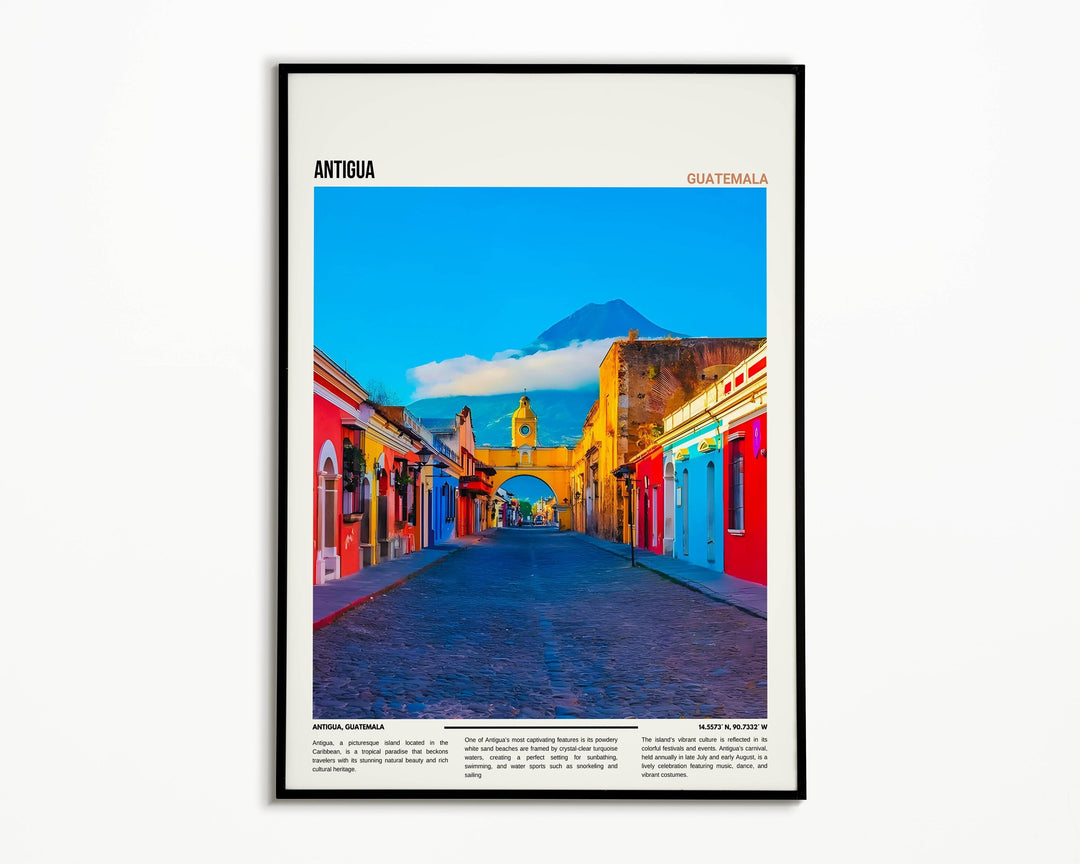 Guatemala Travel Art, capturing the essence of Antigua, a perfect addition to your home decor