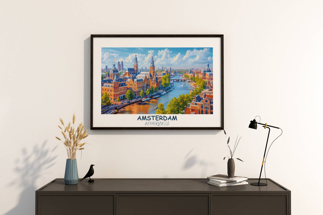 Dutch Delight: Embrace the timeless charm of Amsterdam with this iconic poster, a true masterpiece