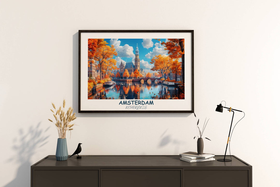 Dutch Delight: Adorn your walls with the timeless charm of Amsterdam in this lovely and iconic poster