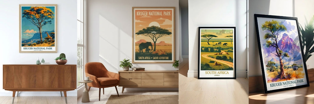 Discover Authentic Kruger South Africa Safari Travel Posters for Sale: Create Your Personal Wildlife Gallery
