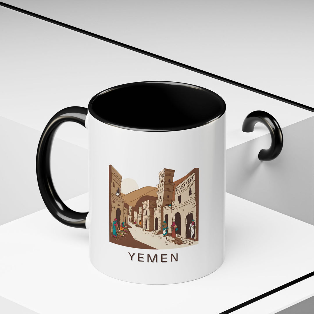 This Yemen mug brings the beauty of Yemen’s culture into your home. With intricate designs that showcase the country’s rich traditions, it’s the perfect choice for coffee lovers and world travelers. Durable, microwave-safe, and dishwasher-safe for convenience.