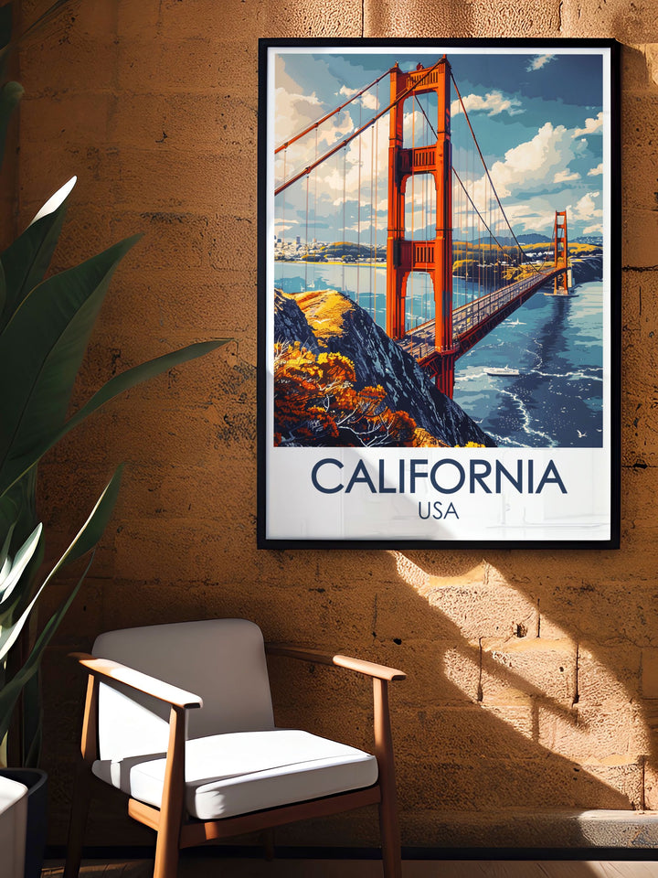 The Cascade Range is magnificently illustrated in this travel poster, showcasing the lush forests and volcanic peaks that define this stunning region in Northern California. Ideal for nature lovers and outdoor enthusiasts, this artwork brings the serene beauty of the Cascade Range into your home.