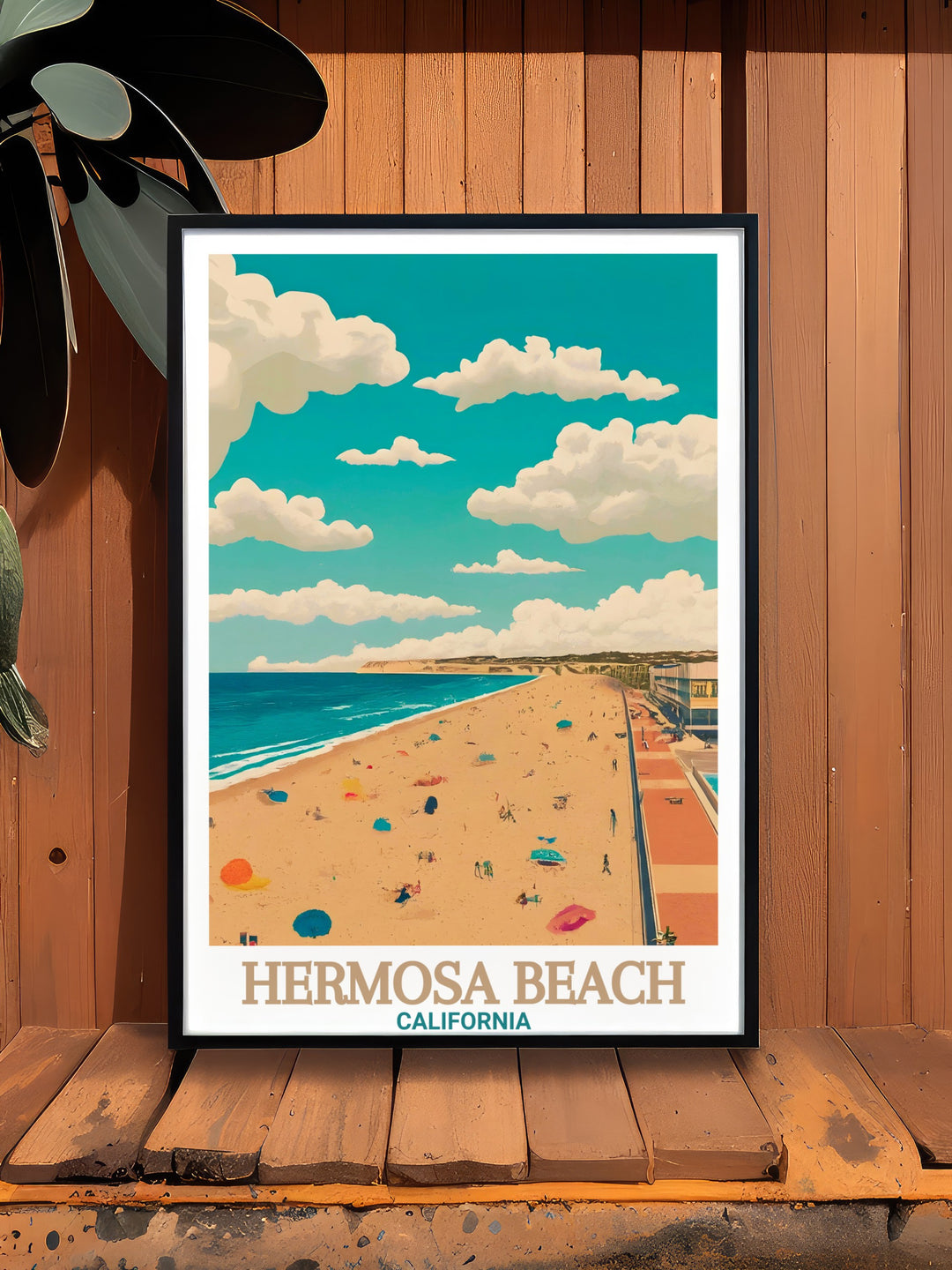 A vibrant and detailed Hermosa Beach street map art print, showcasing the layout of this beloved beach town. Ideal for fans of Californias coast, this print adds a modern, artistic touch to any home and celebrates the lively atmosphere of Hermosa Beach.