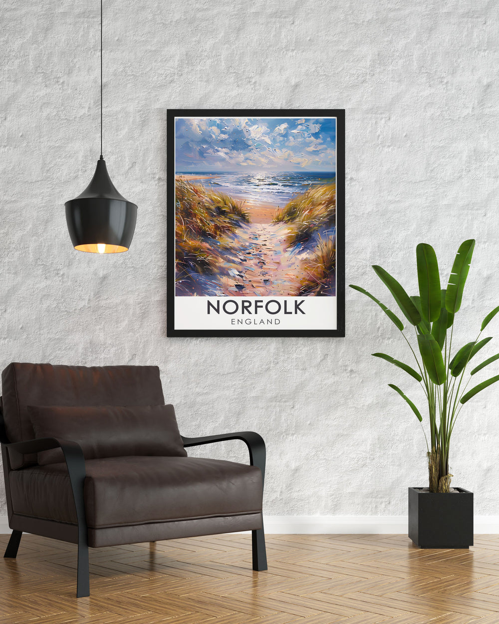 Norfolk Coast Art print showcasing the natural beauty of Cromer Pier ideal for enhancing any room with a touch of coastal charm and sophisticated decor