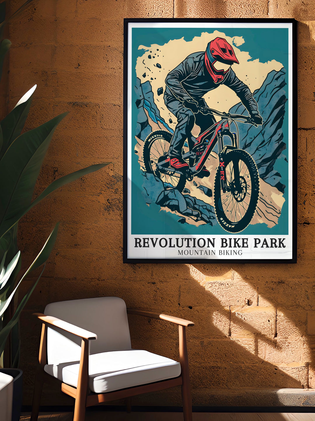 Mountain biking at Revolution Bike Park on The Dark Side Trail. Capturing the thrill and beauty of Wales, these prints are perfect for any biking enthusiast. Ideal for adding a sense of adventure to your home decor.