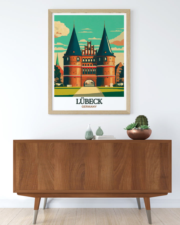 Holstentor Digital stunning prints from Lubeck make for the perfect addition to any living room or office capturing the architectural beauty of one of Germanys most famous landmarks a must have for anyone who appreciates fine German art and history