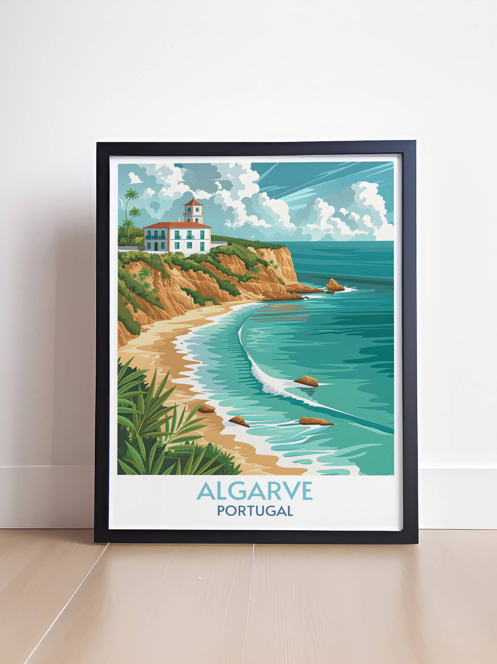 Discover the serene beauty of Algarve Beaches with this fine line art print capturing the essence of Portugals stunning coastline. Ideal for home decor or as a unique anniversary or birthday gift.