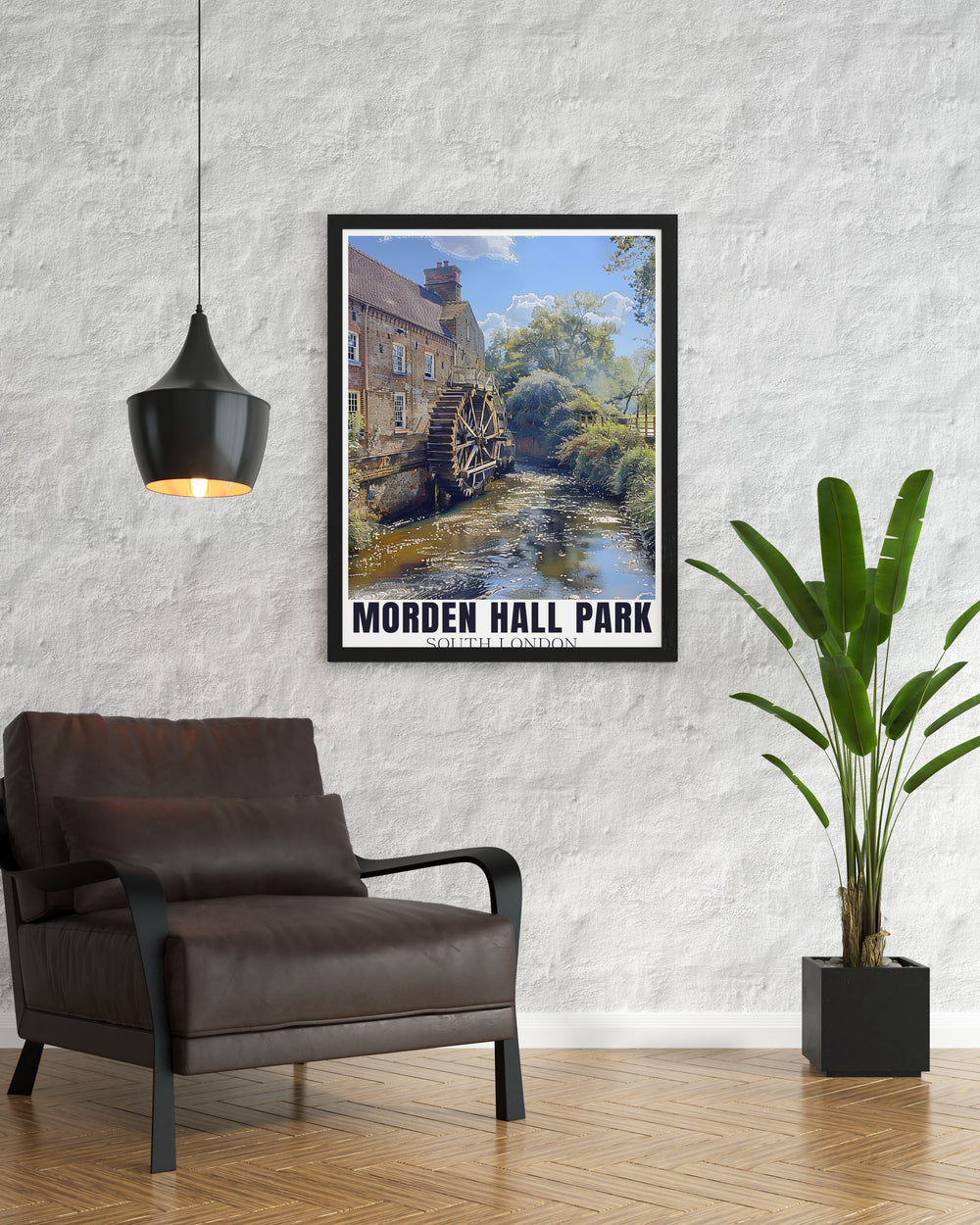 Elegant framed print of Morden Hall Park Water Mills captures the tranquility and historic charm of this beloved park perfect for adding a touch of sophistication and natural beauty to any living space