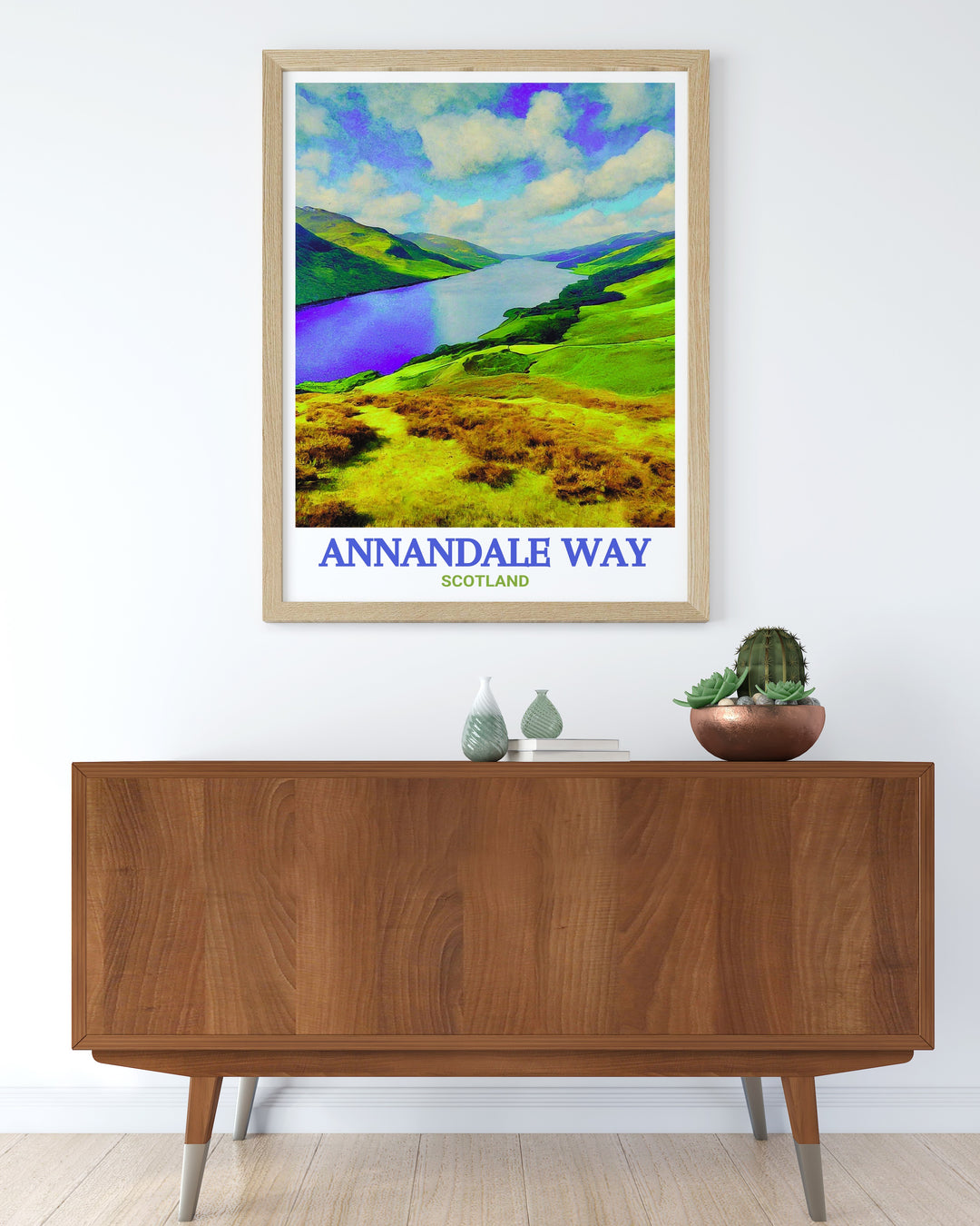 National Park Poster featuring Annandale Way and St. Marys Loch highlighting Scotlands iconic landscapes this print is a wonderful addition to any art and collectibles collection and is perfect for wall decor