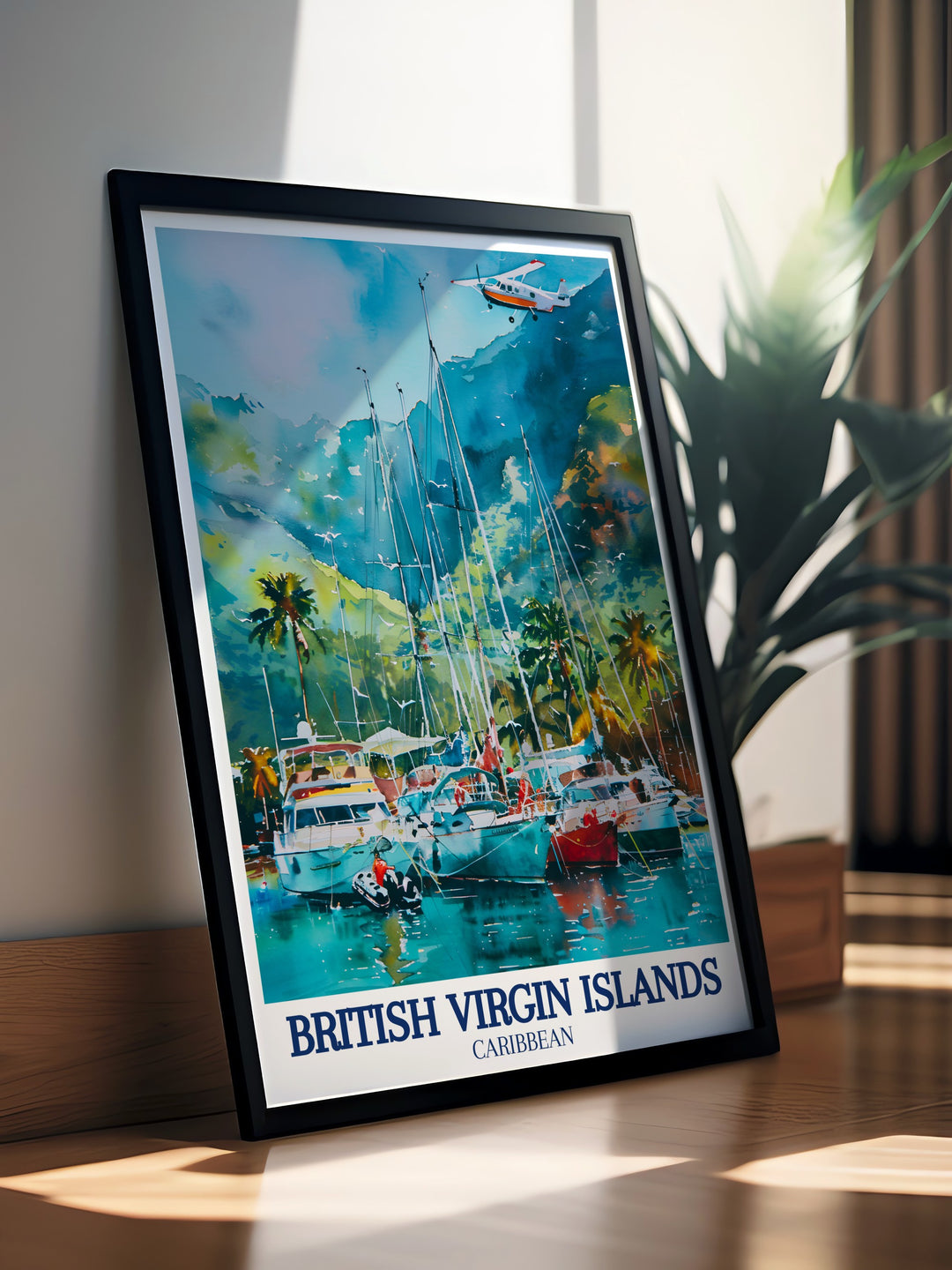 British Virgin Islands Art Print featuring the lush landscapes of Sage Mountain National Park and the serene beaches of Sandy Cay. Perfect for those who love Caribbean decor and wish to bring a piece of island paradise into their homes.