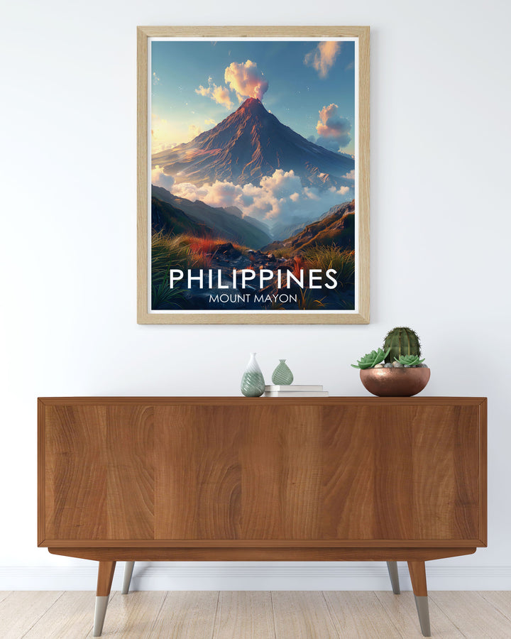 Stunning Philippines Artwork featuring Mt Mayon designed to enhance any space with its natural beauty and elegance perfect for living rooms bedrooms or offices makes a great gift for travelers and nature lovers