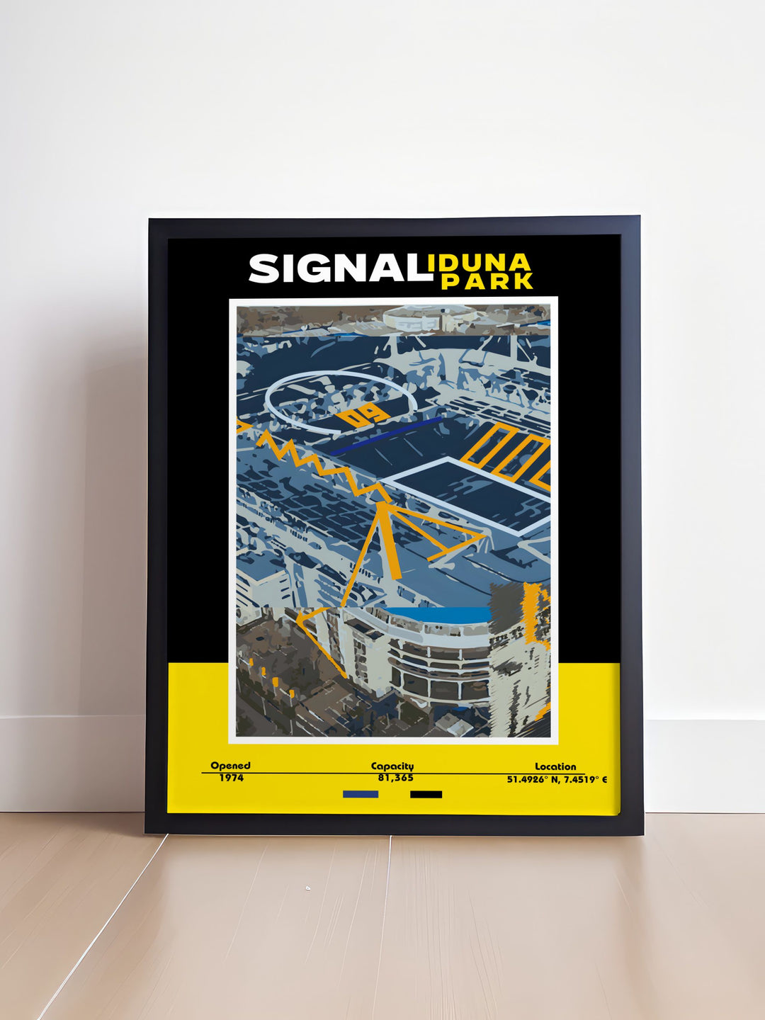 Signal Iduna Park comes alive in this Marco Reus Print celebrating Borussia Dortmund and featuring the incredible talents of Julian Brandt Karim Adeyemi and Donyell Malen perfect for any fans collection