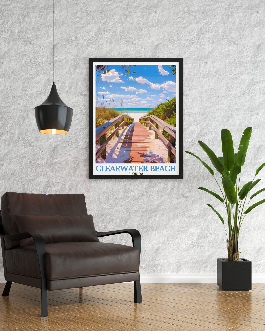 Beautiful Sand Key Park wall art designed to enhance your home decor with a coastal theme. This vibrant Florida travel art piece adds elegance to any living room or bedroom. Perfect for those who love beach inspired home decor.