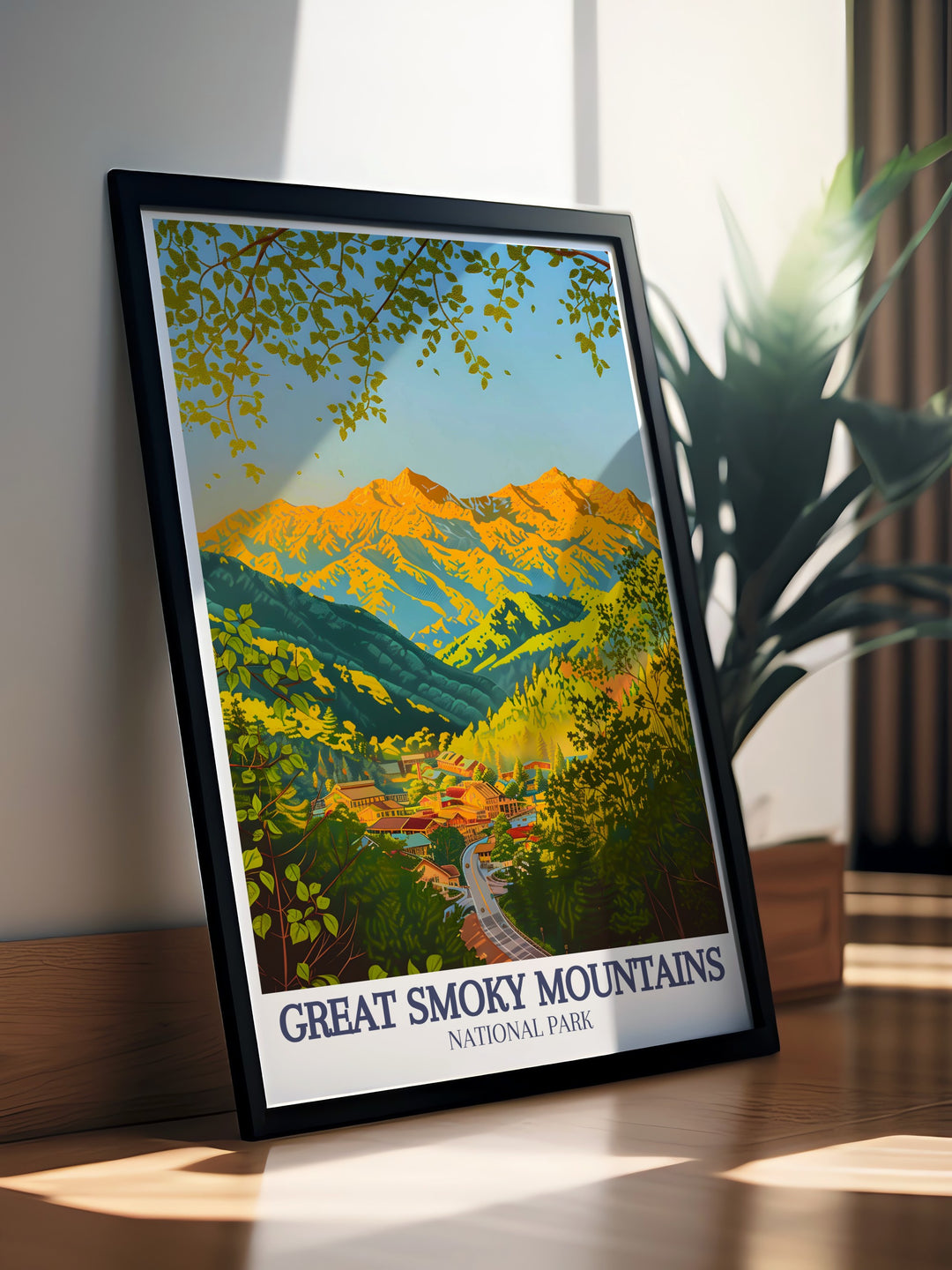 Experience the charm of Gatlinburg and the majesty of the Smoky Mountains with this detailed canvas art, bringing a piece of the national park into your home.