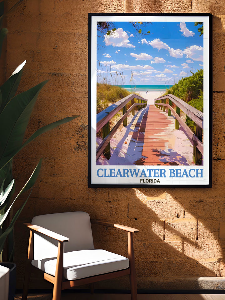 Add a touch of Florida to your home with Sand Key Park modern prints. Featuring stunning beach scenery, this artwork brings the charm of Floridas coast into your living room. Great for beach lovers and those who appreciate Florida travel art.