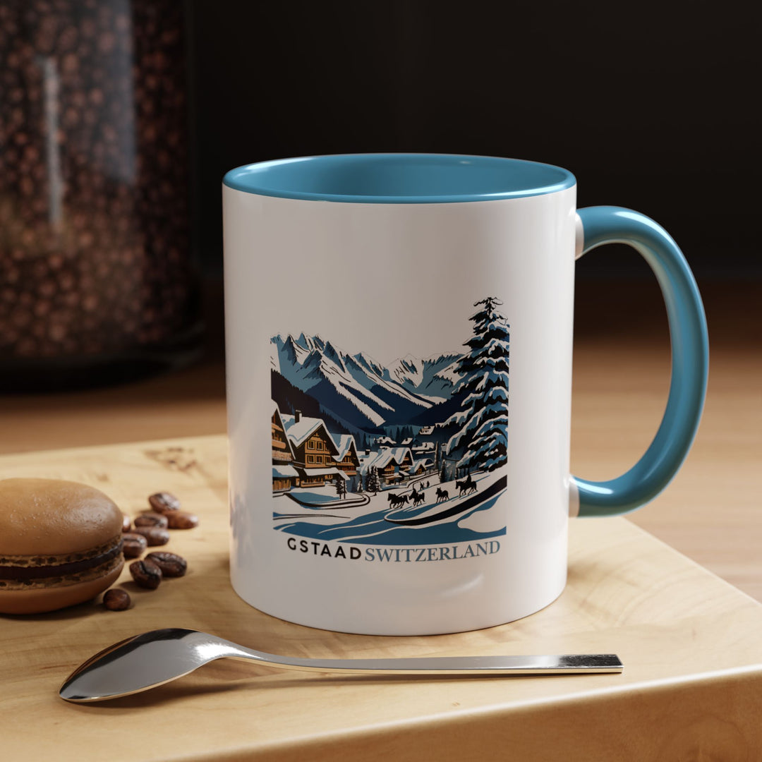 A beautifully designed Gstaad Switzerland mug showcasing the alpine charm of the region. Perfect for coffee or tea lovers, it features vibrant artwork inspired by Gstaad’s landscapes. Durable and dishwasher-safe, it makes a meaningful gift or keepsake for travelers and collectors.