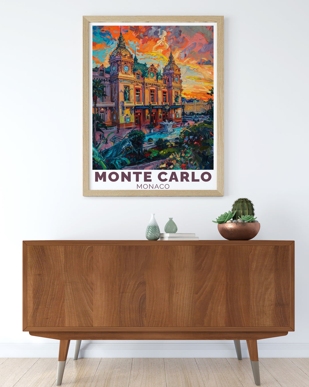 Casino de Monte Carlo Poster Print celebrates the timeless elegance of one of Europes most famous casinos, set in the glamorous surroundings of Monaco. This travel print is an excellent addition to any art collection, offering a stylish and sophisticated touch.