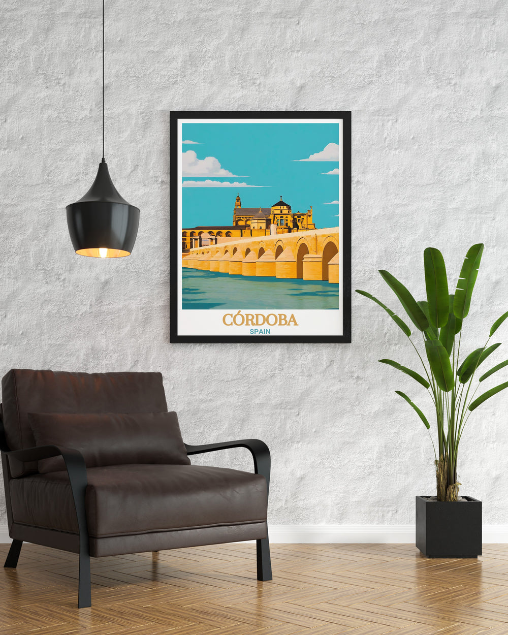 Roman Bridge framed prints offer an elegant and historical touch to your home decor featuring the iconic bridge in Cordoba these modern prints are perfect for anyone looking to add Spain wall art that combines beauty and cultural significance to their space.