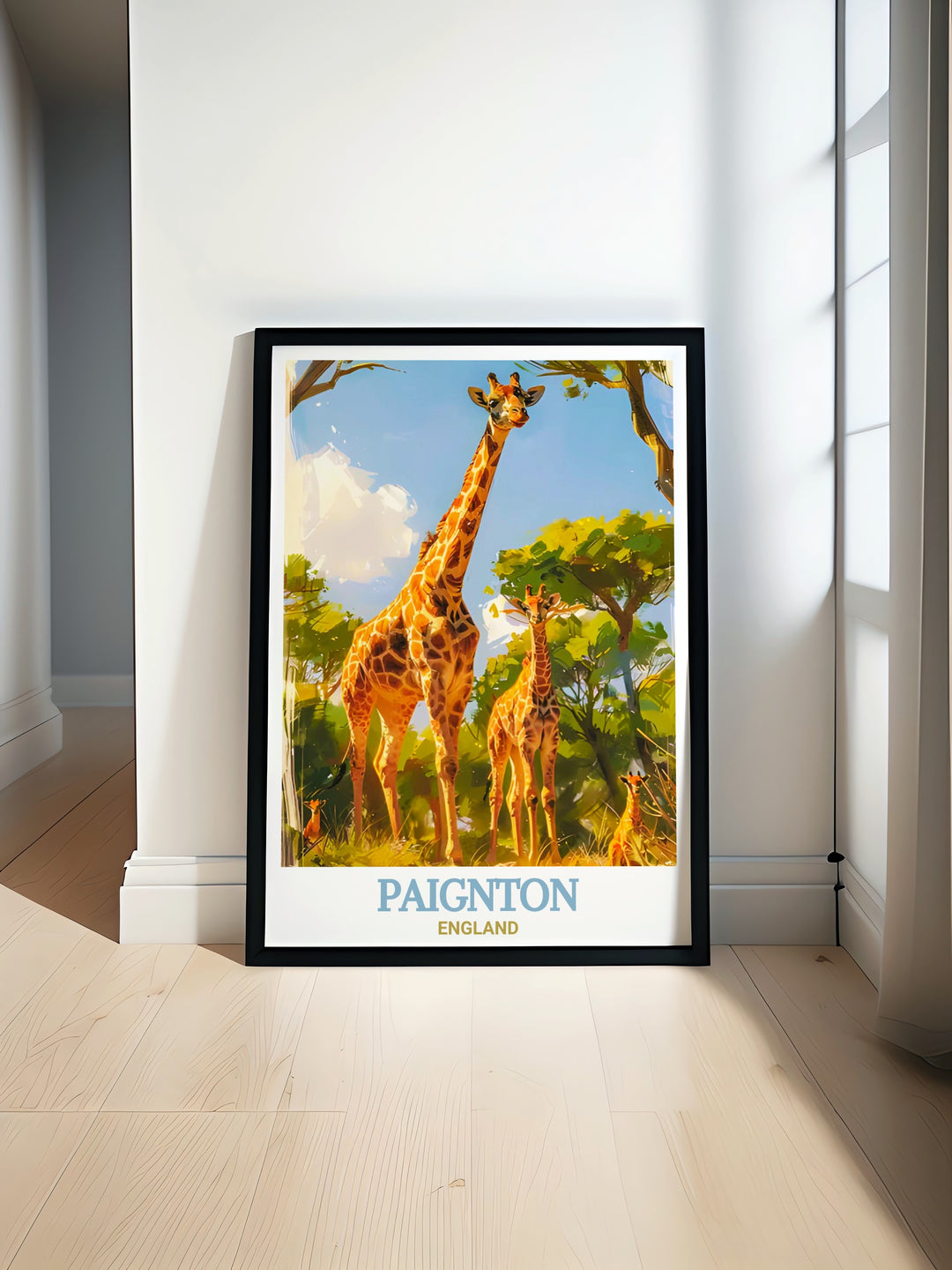 This Paignton Travel Print brings together the charm of Paigntons coast and the adventure of Paignton Zoo, offering a beautiful representation of one of Devons top destinations. With detailed artwork and vibrant colors, its perfect for anyone who loves nature and coastal towns.