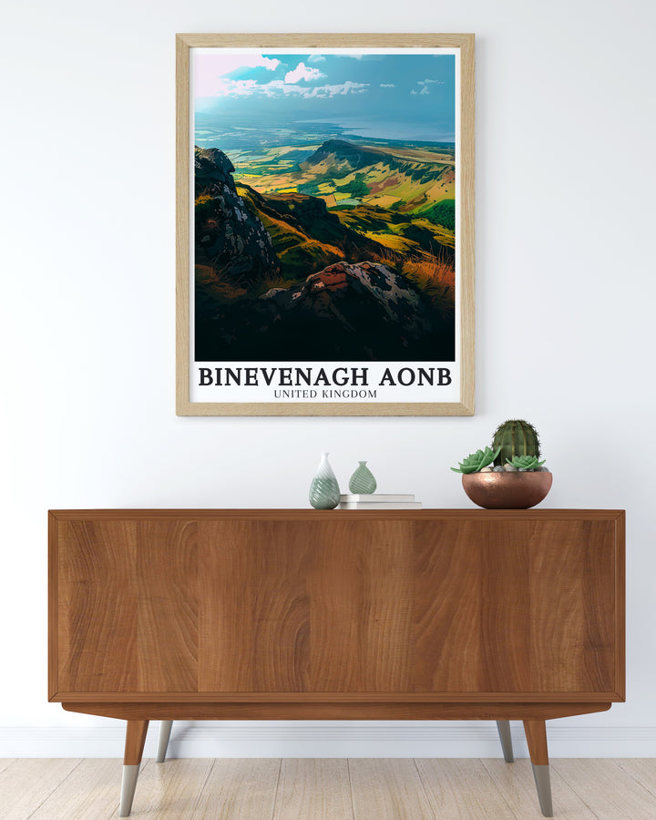 Elegant home decor with Binevenagh Woodlands Lough Foyle framed print showcasing the stunning beauty of Northern Irelands Antrim Plateau and the tranquil Lough Foyle perfect for any room