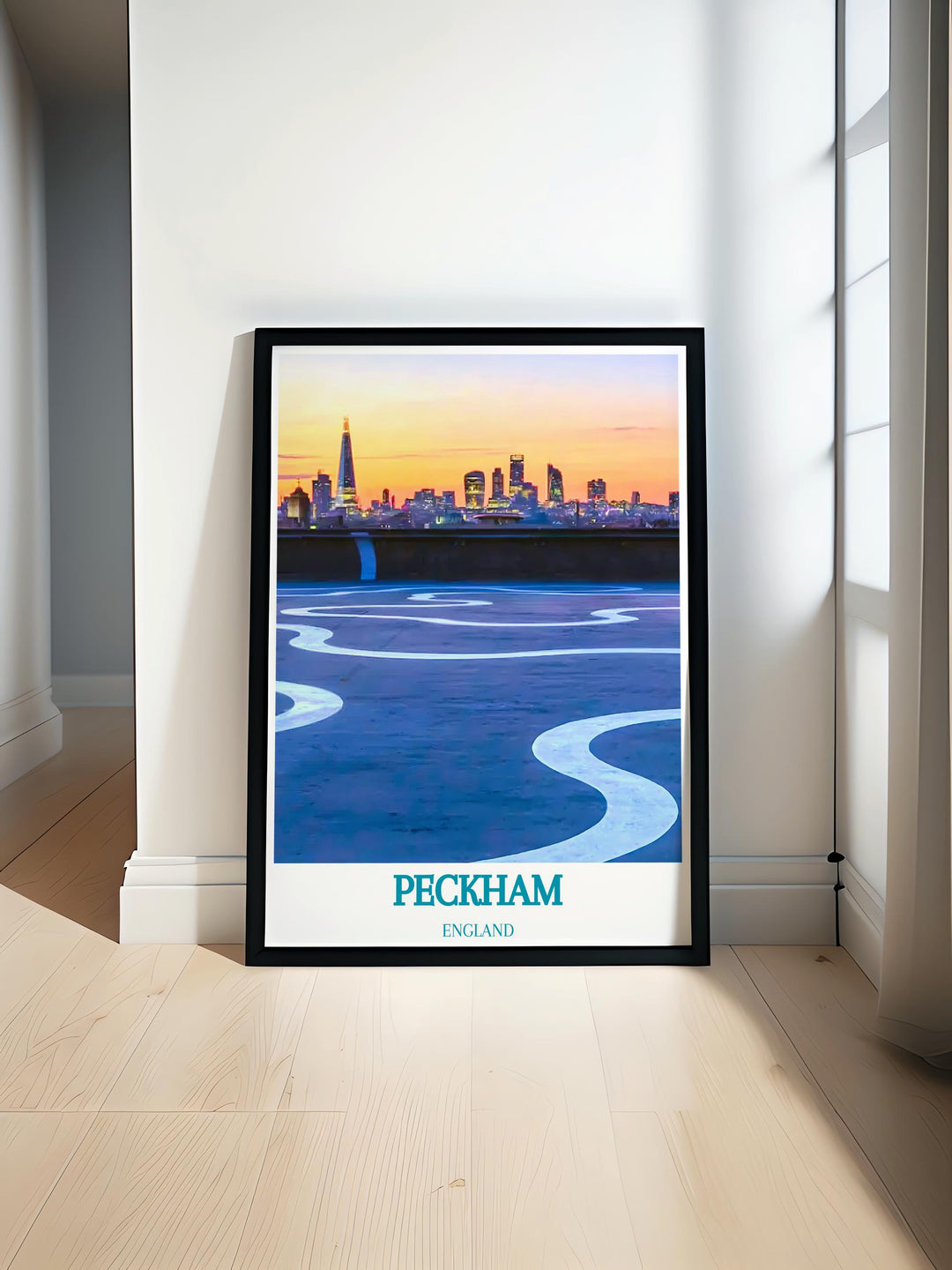 Bold Tendencies at Peckham Multi Storey Car Park modern print showcasing contemporary urban art in South London capturing the vibrant spirit of Peckham. Perfect for adding a touch of London flair to your living space.