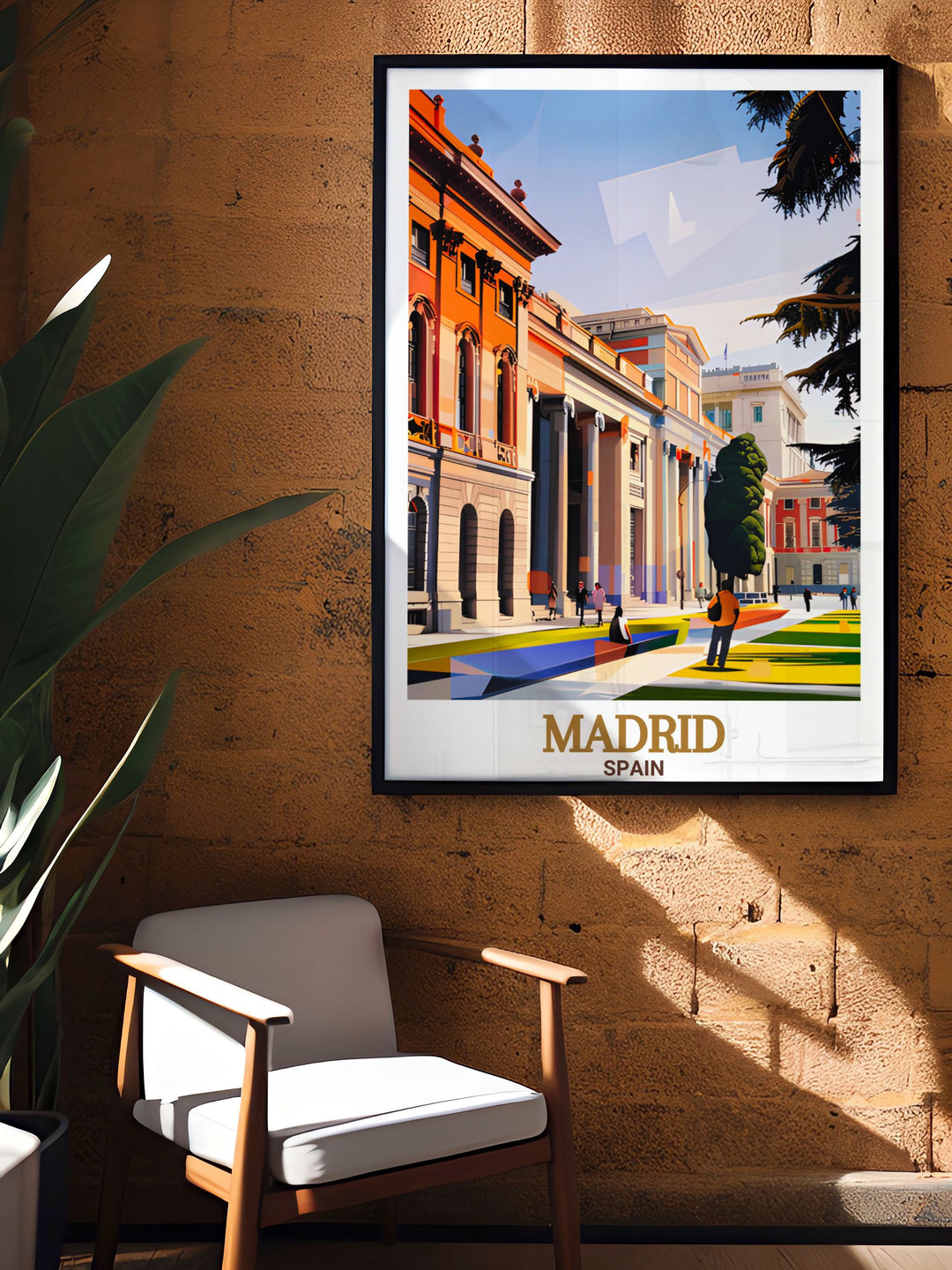 Elevate your home decor with this Prado Museum poster print. The minimalistic design highlights Spains artistic heritage and Madrids famous museum making it an ideal gift for art enthusiasts and those who appreciate modern home decor.