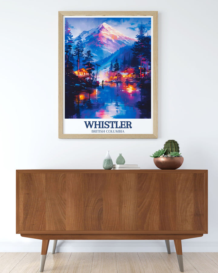 Whistler art capturing the iconic alpine scenery of the Coast Mountains ideal for ski enthusiasts and nature lovers looking to enhance their wall art collection