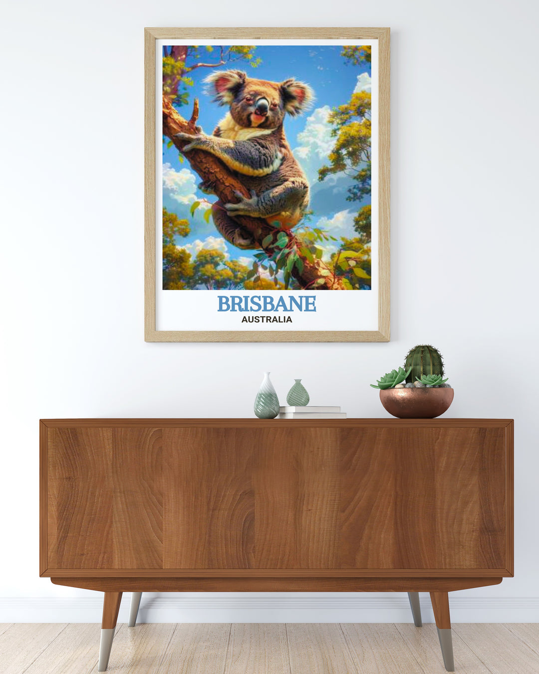 Brisbane Wall Art featuring Lone Pine Koala Sanctuary is an elegant and versatile piece of decor that fits seamlessly into any interior style. Whether you are looking for a digital download to print at home or a framed print this artwork is a perfect choice for nature lovers