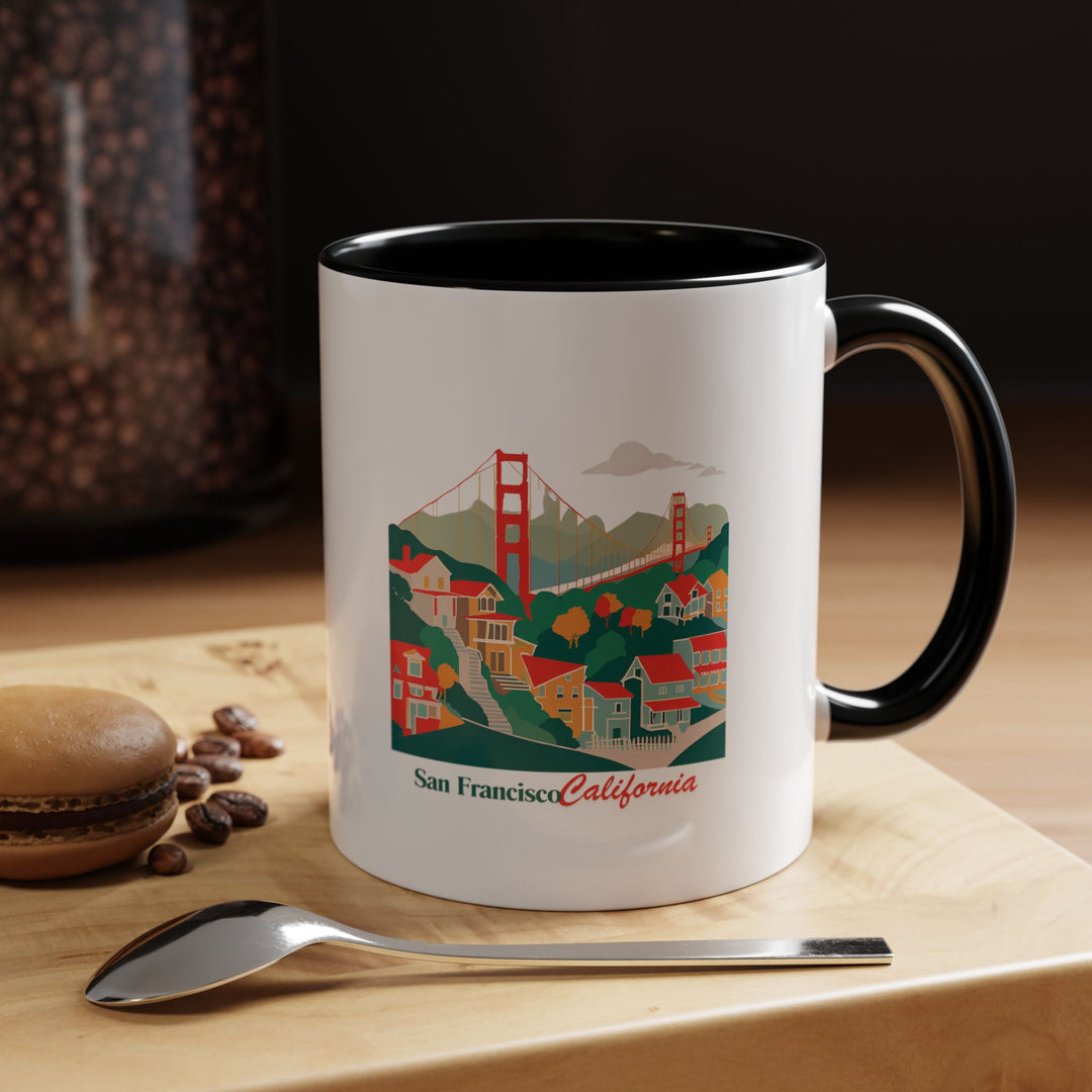 A stylish San Francisco mug perfect for adding a touch of urban elegance to your daily routine. Showcasing detailed designs of iconic landmarks, it is durable, dishwasher-safe, and an excellent gift for travelers, collectors, or anyone who appreciates San Franciscos unique beauty.