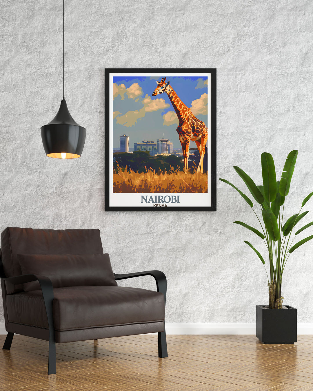 Modern Nairobi art prints showcasing the unique blend of urban and natural beauty in Kenya including framed artwork from Nairobi National Park perfect for sophisticated home decor