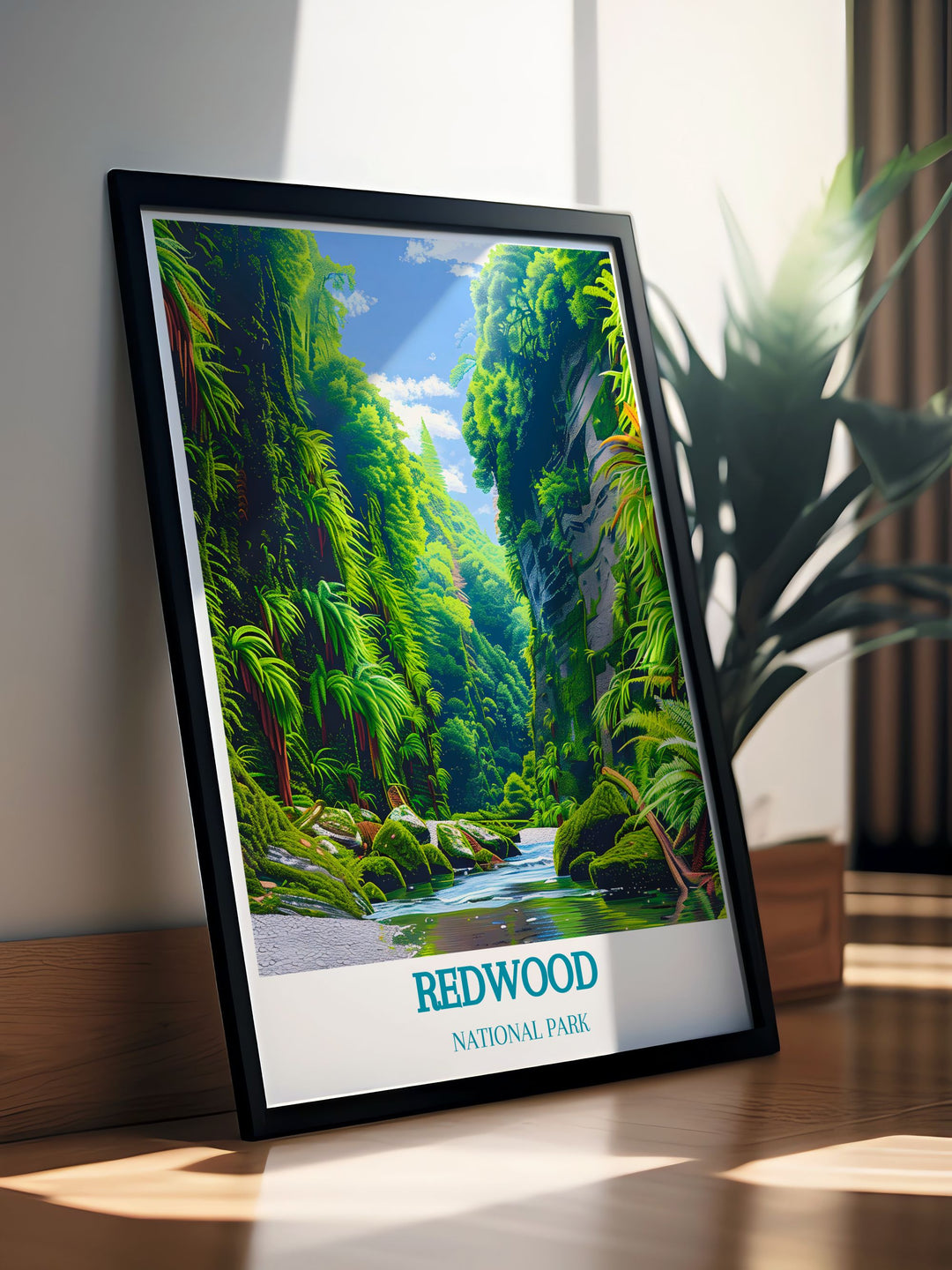 Stunning Fern Canyon artwork featuring intricate details of Californias natural beauty perfect for modern home decoration and unique gifts