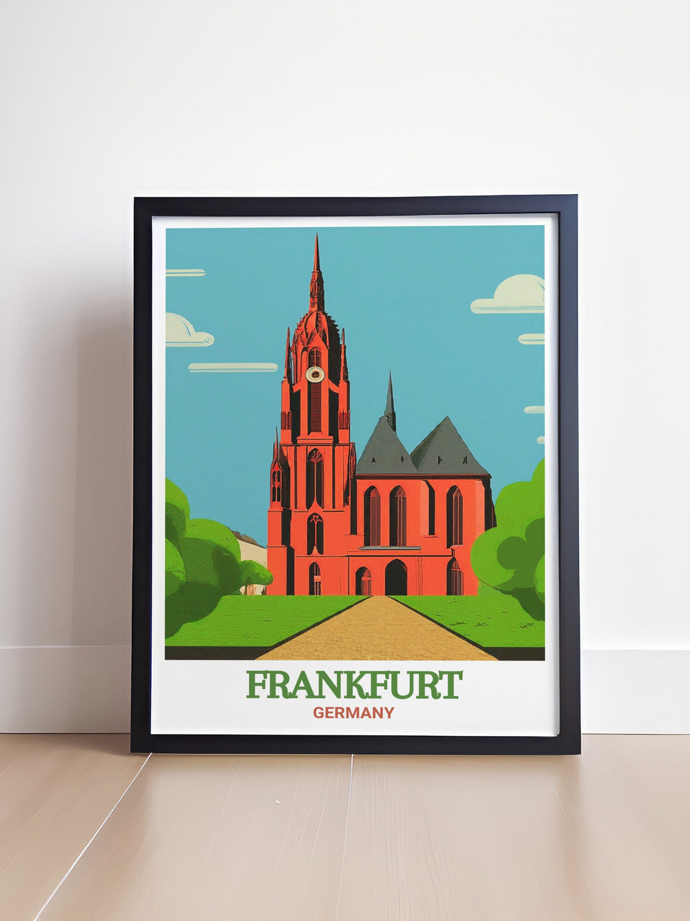 Captivating St. Bartholomews Cathedral Modern Prints offering a sophisticated touch of Germany Travel Art ideal for enhancing any space with historical charm