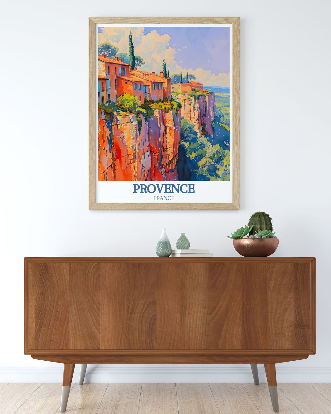 Add a touch of French elegance to your home with our Provence Wall Art showcasing the stunning Roussillon Ochre Village ideal for those who appreciate fine art and the beauty of Provence.