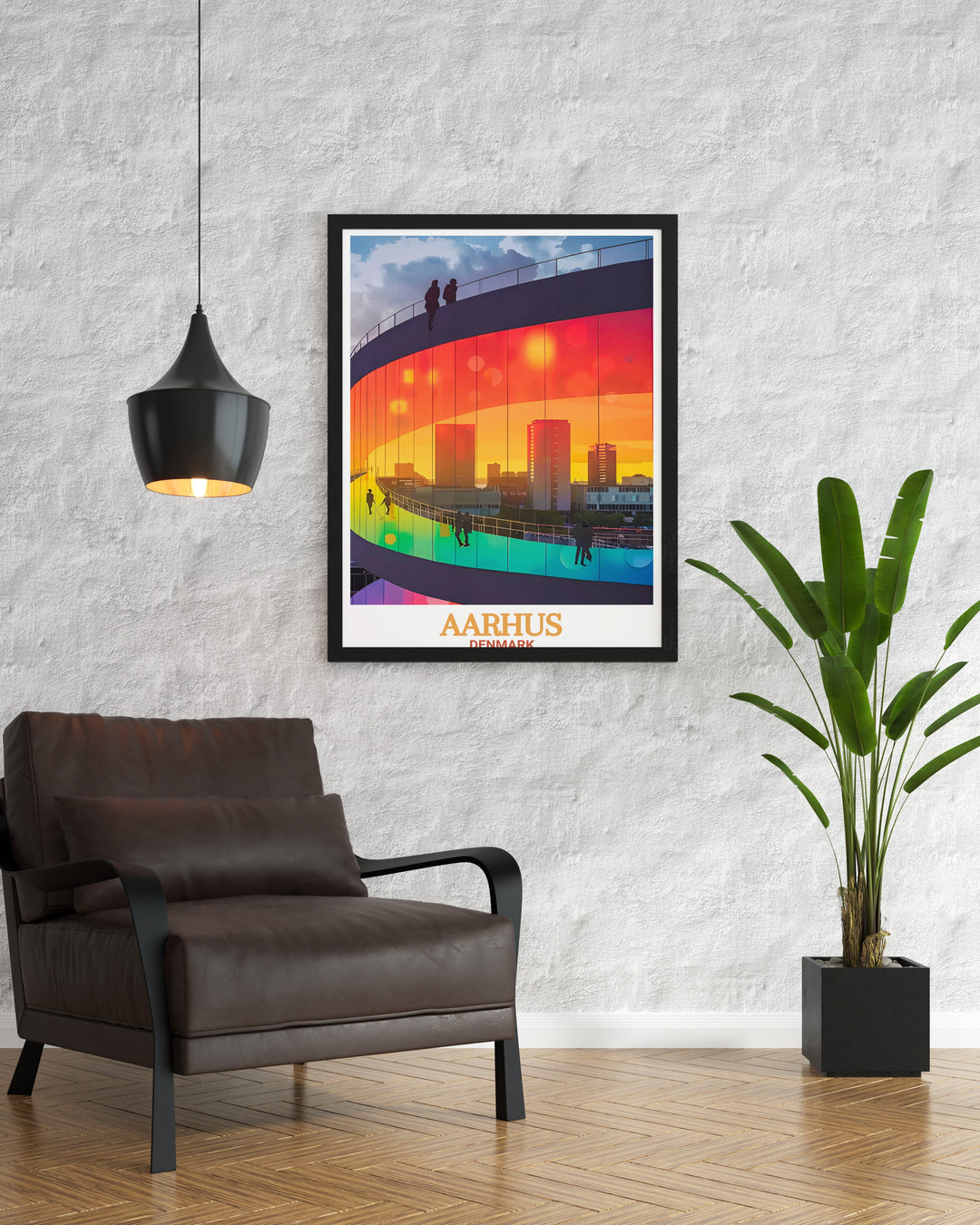 ARoS Aarhus Art Museum wall art that brings a slice of Danish culture into your home. These stunning prints celebrate the museums modern art and innovative architecture making them ideal for Denmark travel print collections.