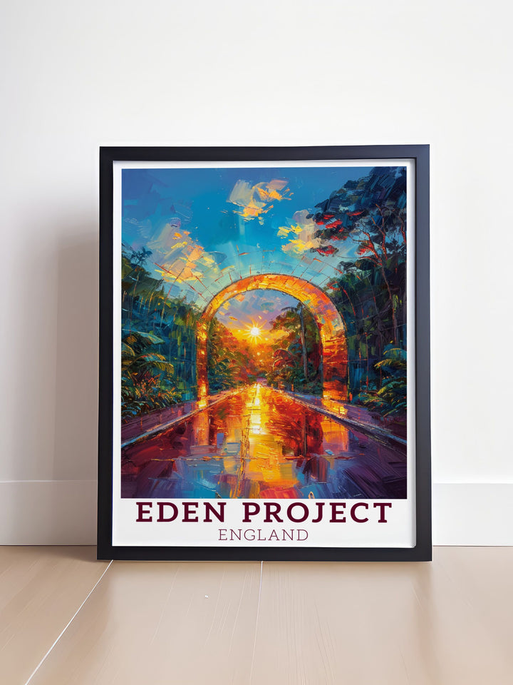 Eden Project framed print capturing the intricate details and vibrant colors of one of Cornwalls most beloved gardens a perfect addition to your home decor this print celebrates the unique beauty of the Eden Project.