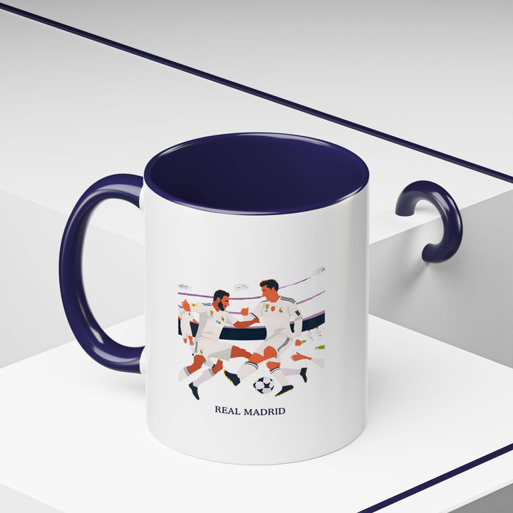 This Real Madrid mug is a perfect way to start your day with your favorite team. Made from ceramic, it features clear and vibrant designs of Real Madrid’s iconic logos and colors. It’s ideal for football fans and collectors alike.